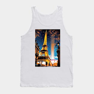 Eiffel tower in Twilight Tank Top